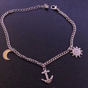 Buy 1 Get 1 for 50% off. NWOT Silver Moon Star Anchor ankle bracelet